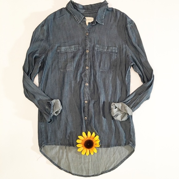 Articles Of Society Tops - Denim Articles of Society long sleeve tunic top L
